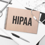 HIPPA sign with medical props